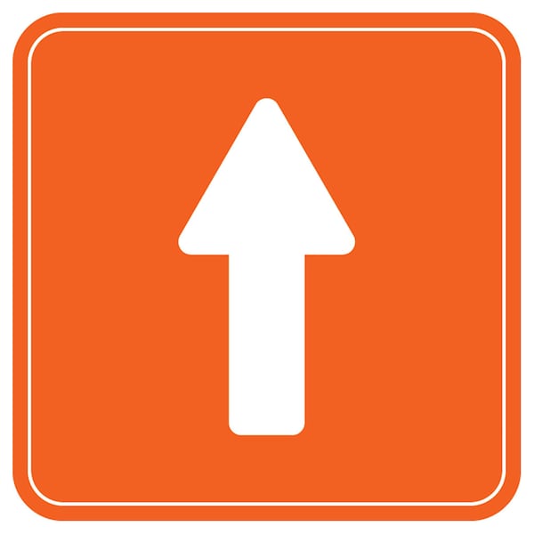 Identity Group Arrow Only w/ Border, Orange, 15" 8602XOR